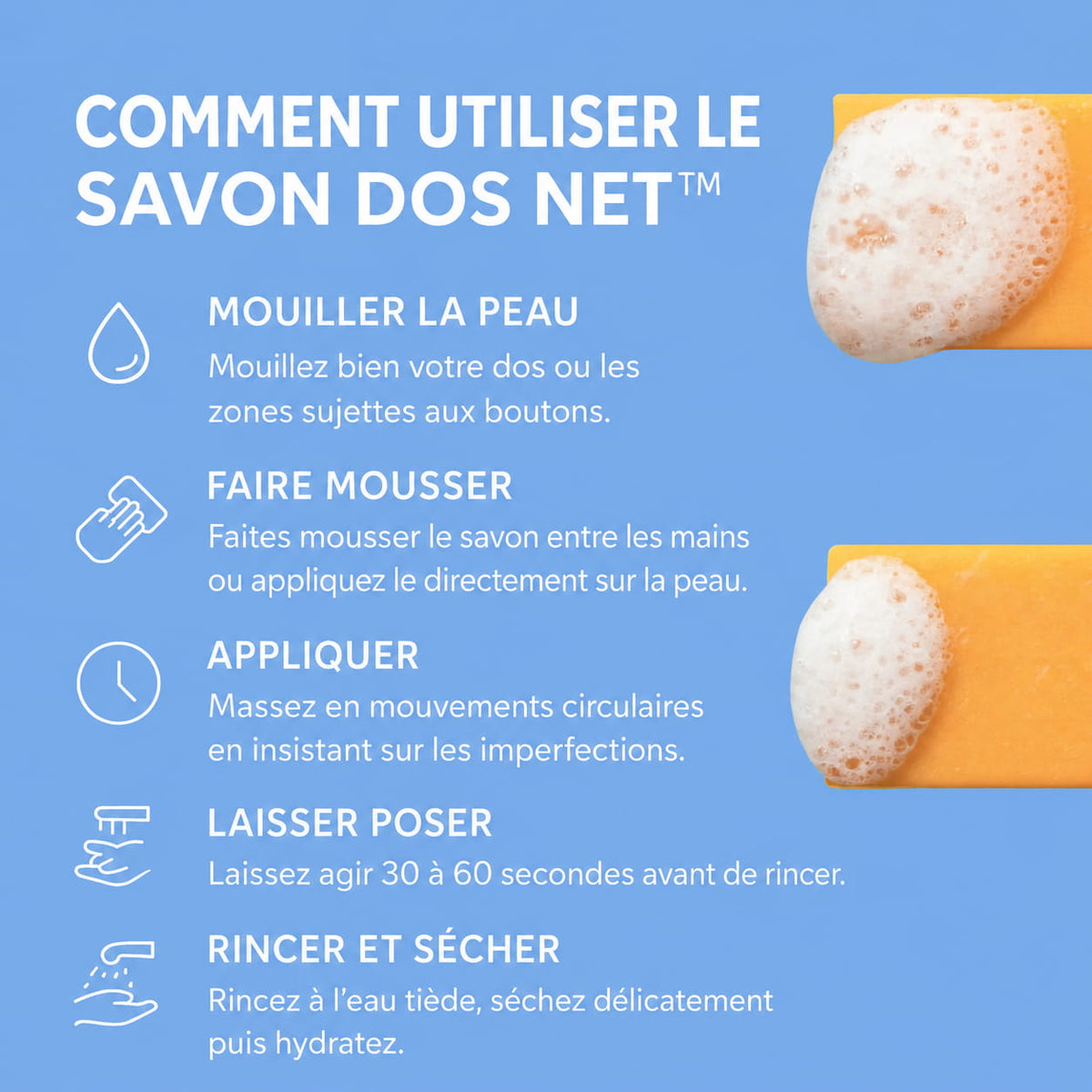 Savon dos net nebly